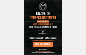 STAGE DE PERFECTIONNEMENT - 20 au 24 Octobre 2025