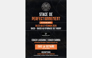 STAGE DE PERFECTIONNEMENT - 23 au 27 Février 2026