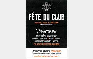 Fête du club, Dimanche 14 juin 2026